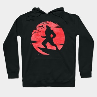 Werewolf Howling In Front Of The Moon On Halloween Hoodie